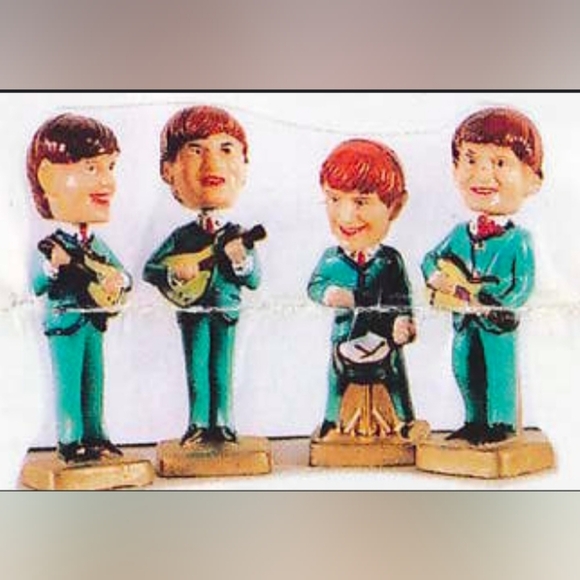 BEATLES BOBBLE HEAD 4" FIGURES MADE IN HONG KONG 1960'S - Picture 2 of 13